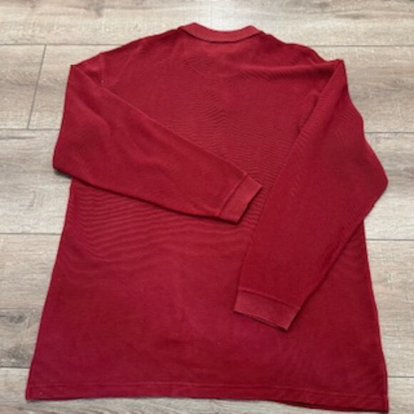 Tommy Bahama Burgundy Sweater Mens Large Long Sleeve Silk Polo - Picture 8 of 13